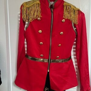 Weissman Red and Gold Blazer with Fringe Accents nutcracker costume